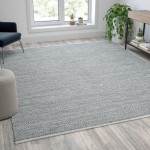 Flash Furniture Abbott 8'x10' Grey Handwoven Area Rug CI-20-9397-810-BL-GG