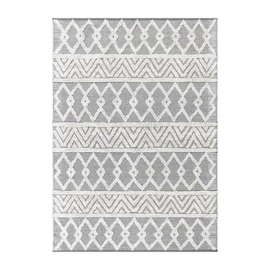 Flash Furniture Danna Gray/Ivory 5x7 Boho Area Rug CI-21-230-57-GY-GG