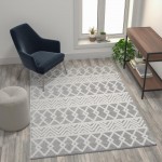 Flash Furniture Danna Gray/Ivory 5x7 Boho Area Rug CI-21-230-57-GY-GG