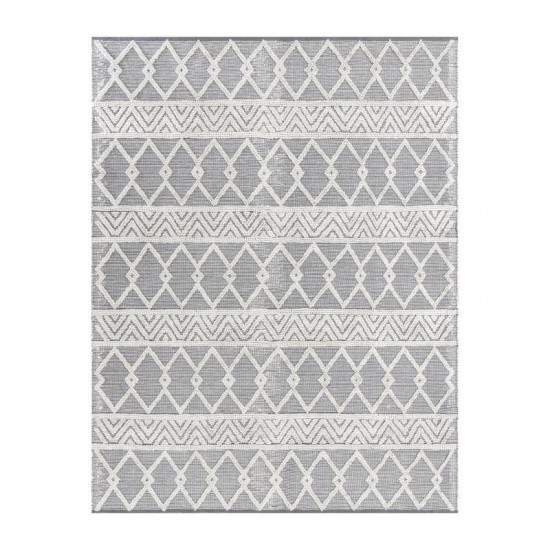 Flash Furniture Deanna Gray/Ivory 8x10 Boho Area Rug CI-21-231-810-GY-GG