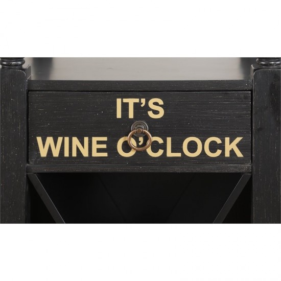 ACME Anthony Wine Cabinet, Antique Black