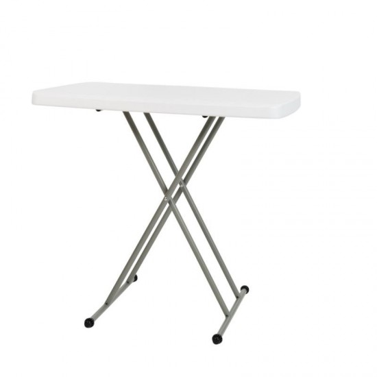 Flash Furniture Elon White Folding Adjustable Table DAD-YCZ-76X-GW-GG