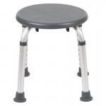 Flash Furniture HERCULES Gray Bath & Shower Stool DC-HY3400L-GRY-GG