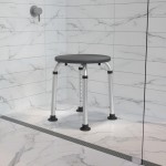 Flash Furniture HERCULES Gray Bath & Shower Stool DC-HY3400L-GRY-GG