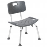 Flash Furniture HERCULES Gray Bath & Shower Chair DC-HY3500L-GRY-GG