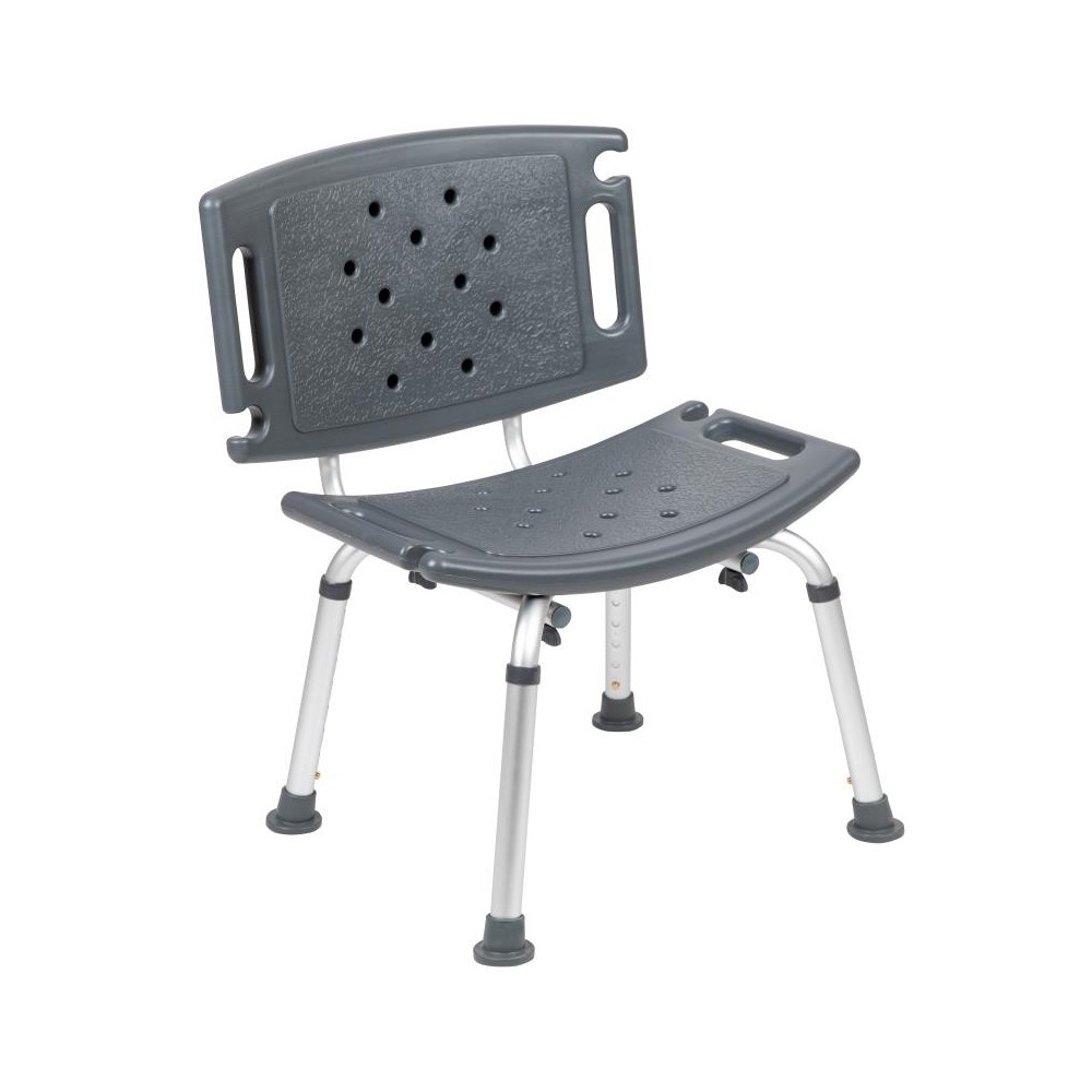 Flash Furniture HERCULES Gray Bath & Shower Chair DC-HY3501L-GRY-GG