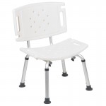 Flash Furniture HERCULES Series White Bath & Shower Chair DC-HY3501L-WH-GG