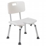 Flash Furniture HERCULES Series White U-Shaped Shower Chair DC-HY3502L-WH-GG