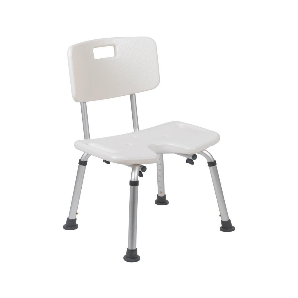 Flash Furniture HERCULES Series White U-Shaped Shower Chair DC-HY3502L-WH-GG