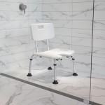 Flash Furniture HERCULES Series White U-Shaped Shower Chair DC-HY3502L-WH-GG