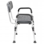 Flash Furniture HERCULES Gray Adjustable Bath Chair DC-HY3520L-GRY-GG