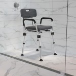 Flash Furniture HERCULES Gray Adjustable Bath Chair DC-HY3520L-GRY-GG