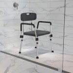Flash Furniture HERCULES Gray Quick Release Bath Chair DC-HY3523L-GRY-GG