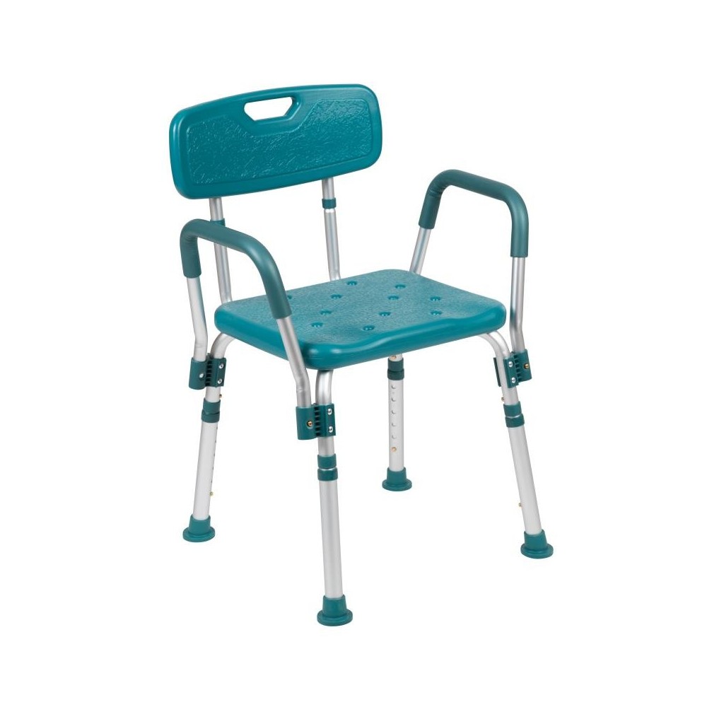 Flash Furniture HERCULES Teal Quick Release Bath Chair DC-HY3523L-TL-GG