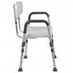 Flash Furniture HERCULES White Quick Release Bath Chair DC-HY3523L-WH-GG