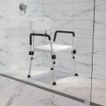 Flash Furniture HERCULES White Quick Release Bath Chair DC-HY3523L-WH-GG