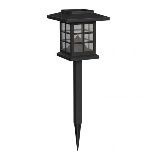 Flash Furniture Halsey 8PK Black Lantern Solar Lights DN-SL106-8-BK-GG