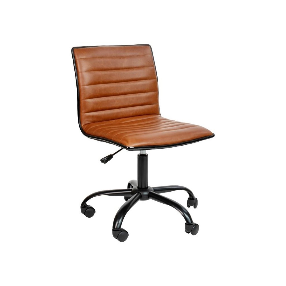 Flash Furniture Alan Brown Low Back Task Chair DS-512B-BR-BK-GG