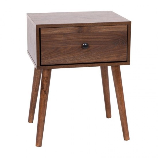 Flash Furniture Hatfield Dark Walnut One Drawer Table EM-0319-WAL-GG