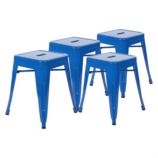 Flash Furniture Kai 4 Pack Royal Blue Metal Stool ET-BT3503-18-BL-GG