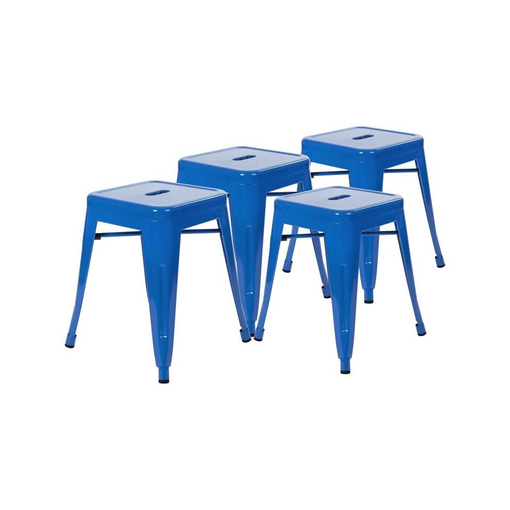 Flash Furniture Kai 4 Pack Royal Blue Metal Stool ET-BT3503-18-BL-GG