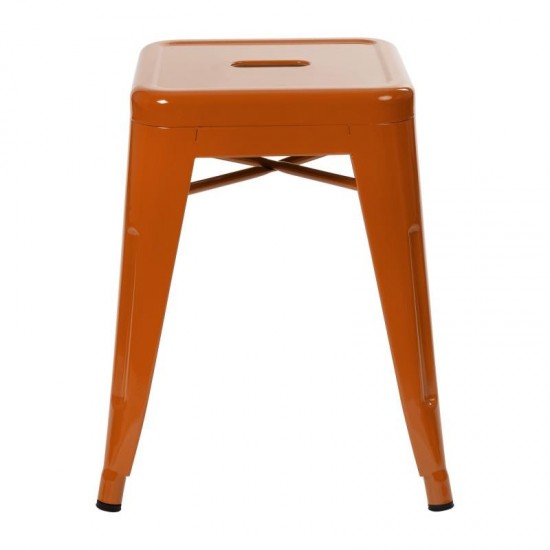 Flash Furniture Kai 4 Pack Orange Metal Stool ET-BT3503-18-ORG-GG