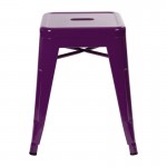 Flash Furniture Kai 4 Pack Purple Metal Stool ET-BT3503-18-PR-GG