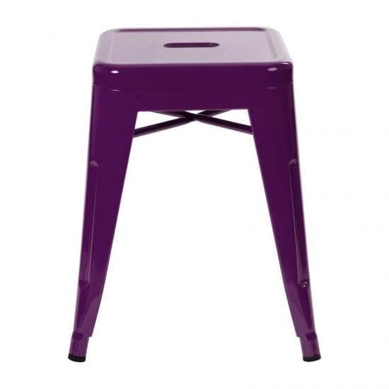 Flash Furniture Kai 4 Pack Purple Metal Stool ET-BT3503-18-PR-GG