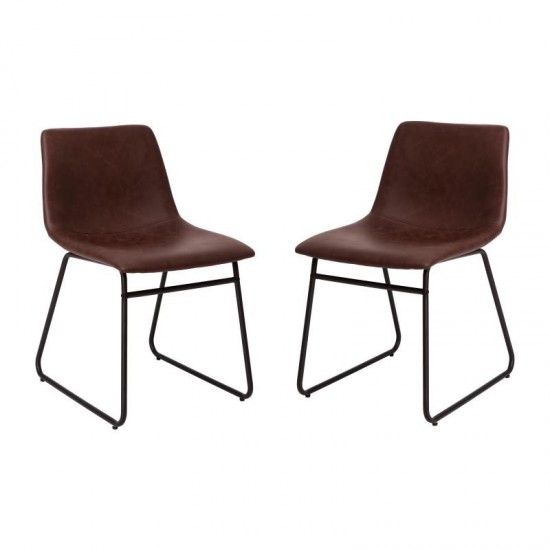 Flash Furniture Butler 2Pk 18" Dk Brown Dining Chair ET-ER18345-18-DB-BK-GG