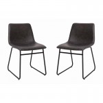 Flash Furniture Butler 2Pk 18" Dk Gray Dining Chair ET-ER18345-18-GY-BK-GG