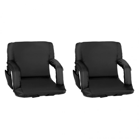 Flash Furniture Malta Black Reclining Stadium Chair FV-FA090-BK-2-GG