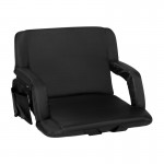 Flash Furniture Malta Black Reclining Stadium Chair FV-FA090L-BK-GG