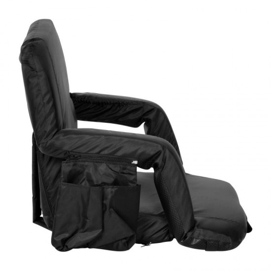 Flash Furniture Malta Black Reclining Stadium Chair FV-FA090L-BK-GG