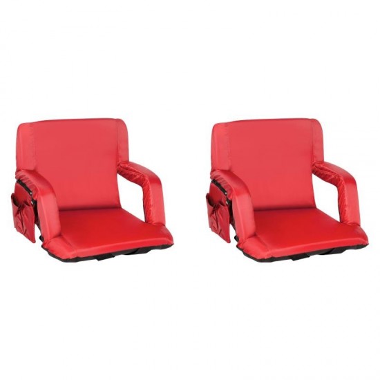 Flash Furniture Malta Red Reclining Stadium Chair FV-FA090-RD-2-GG