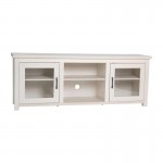 Flash Furniture Sheffield 65" White Glass Door TV Stand GC-MBLK65-WH-GG