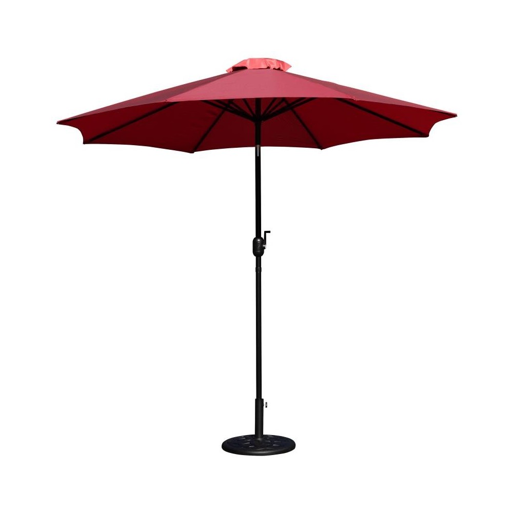 Flash Furniture Kona Red Umbrella & Black Base Set GM-402003-UB19B-RED-GG