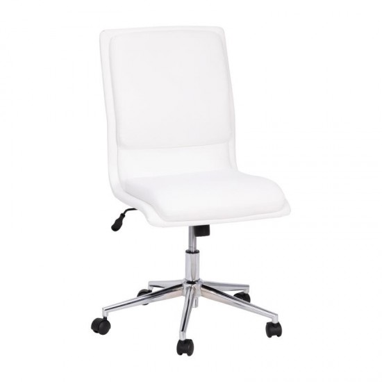 Flash Furniture Madigan White LeatherSoft Office Chair GO-21111-WH-GG