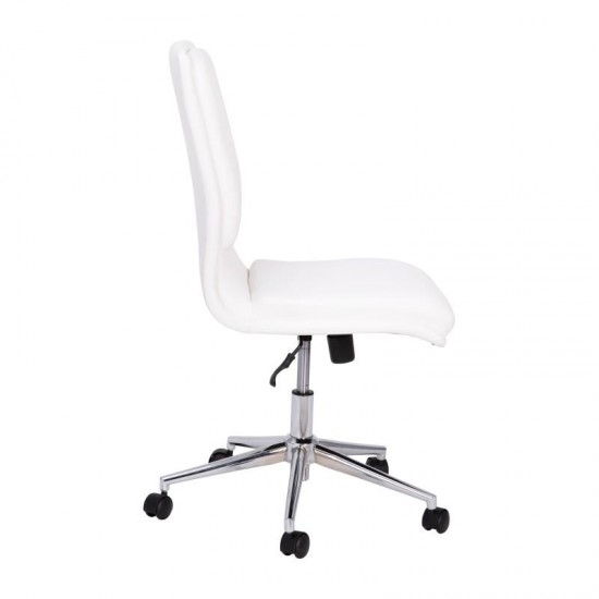 Flash Furniture Madigan White LeatherSoft Office Chair GO-21111-WH-GG