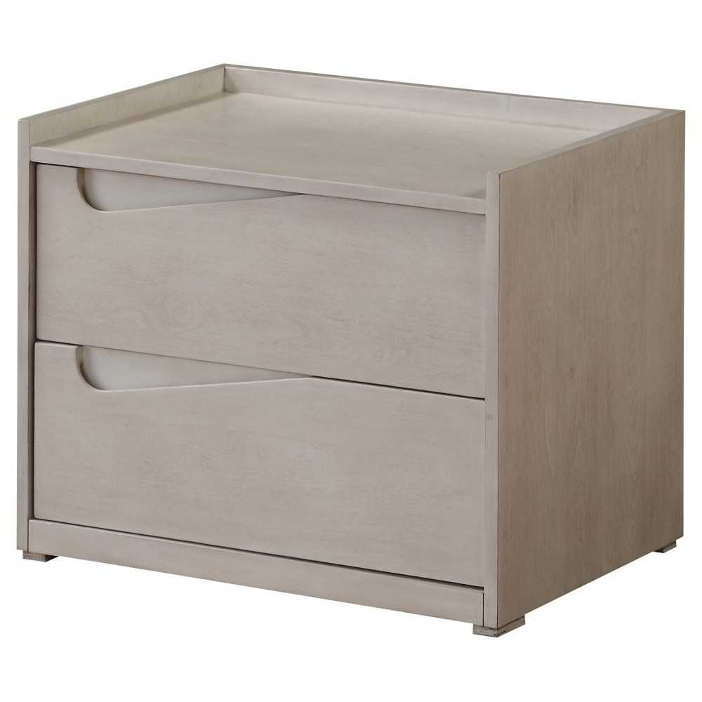 ACME Yaxley Night Table, White Washed ACME Yaxley Night Table, White Washed