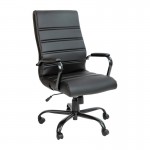 Flash Furniture Whitney Black High Back Leather Chair GO-2286H-BK-BK-GG