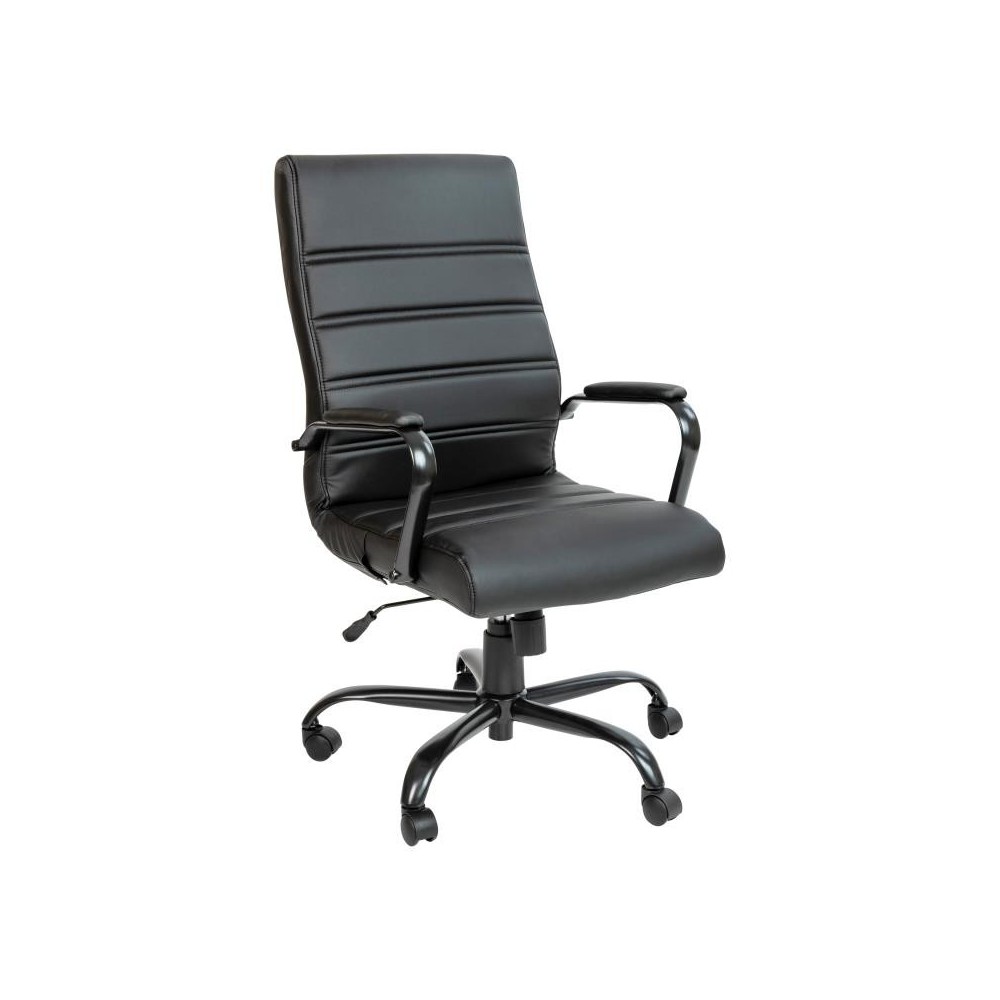 Flash Furniture Whitney Black High Back Leather Chair GO-2286H-BK-BK-GG