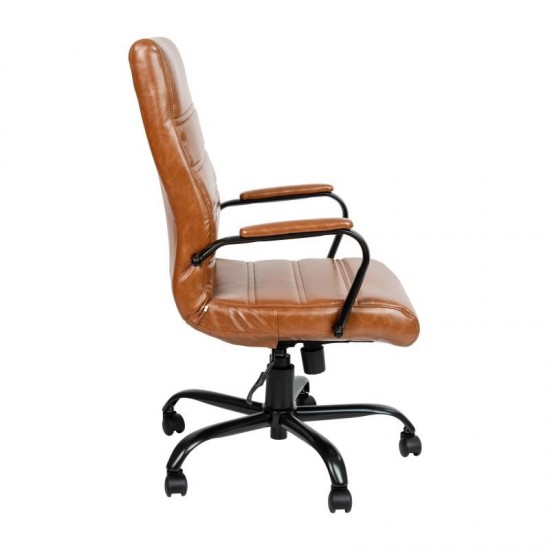 Flash Furniture Whitney Brown High Back Leather Chair GO-2286H-BR-BK-GG