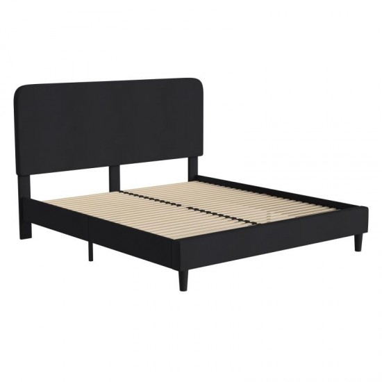 Flash Furniture Addison Black King Size Platform Bed HG-3WPB21-K04-K-BK-GG