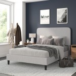 Flash Furniture Addison Grey Queen Size Platform Bed HG-3WPB21-Q03-Q-GY-GG