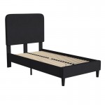 Flash Furniture Addison Black Twin Size Platform Bed HG-3WPB21-T01-T-BK-GG