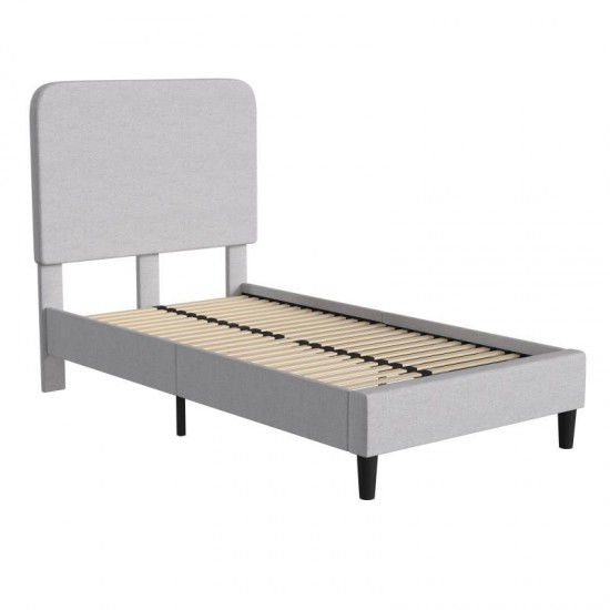 Flash Furniture Addison Grey Twin Size Platform Bed HG-3WPB21-T01-T-GY-GG