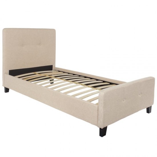 Flash Furniture Tribeca Twin Platform Bed Set-Beige HG-BM10-17-GG