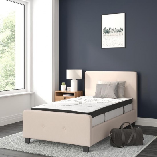Flash Furniture Tribeca Twin Platform Bed Set-Beige HG-BM10-17-GG
