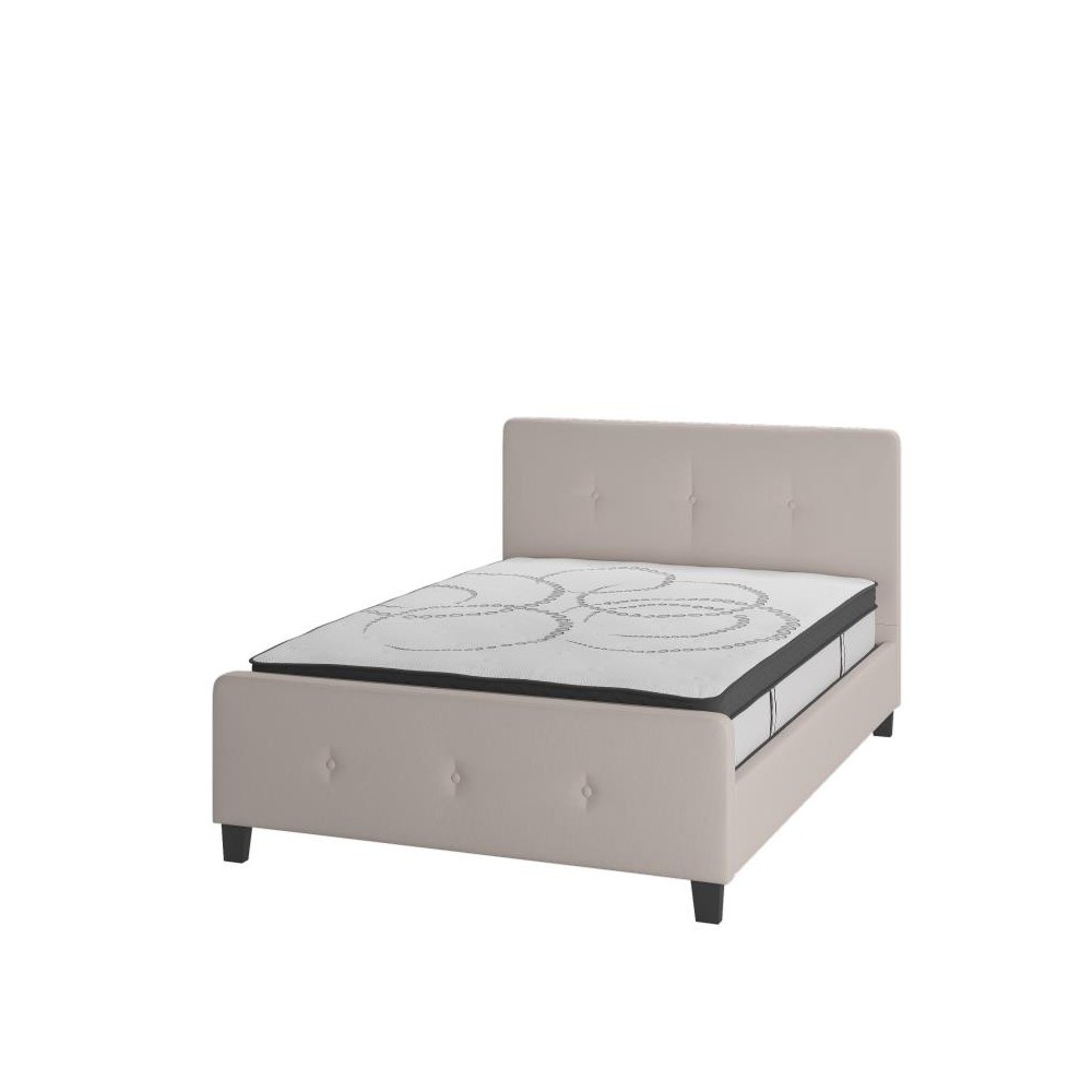 Flash Furniture Tribeca Full Platform Bed Set-Beige HG-BM10-18-GG Flash Furniture Tribeca Full Platform Bed Set-Beige HG-BM10-18-GG