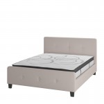 Flash Furniture Tribeca Queen Platform Bed Set-Beige HG-BM10-19-GG
